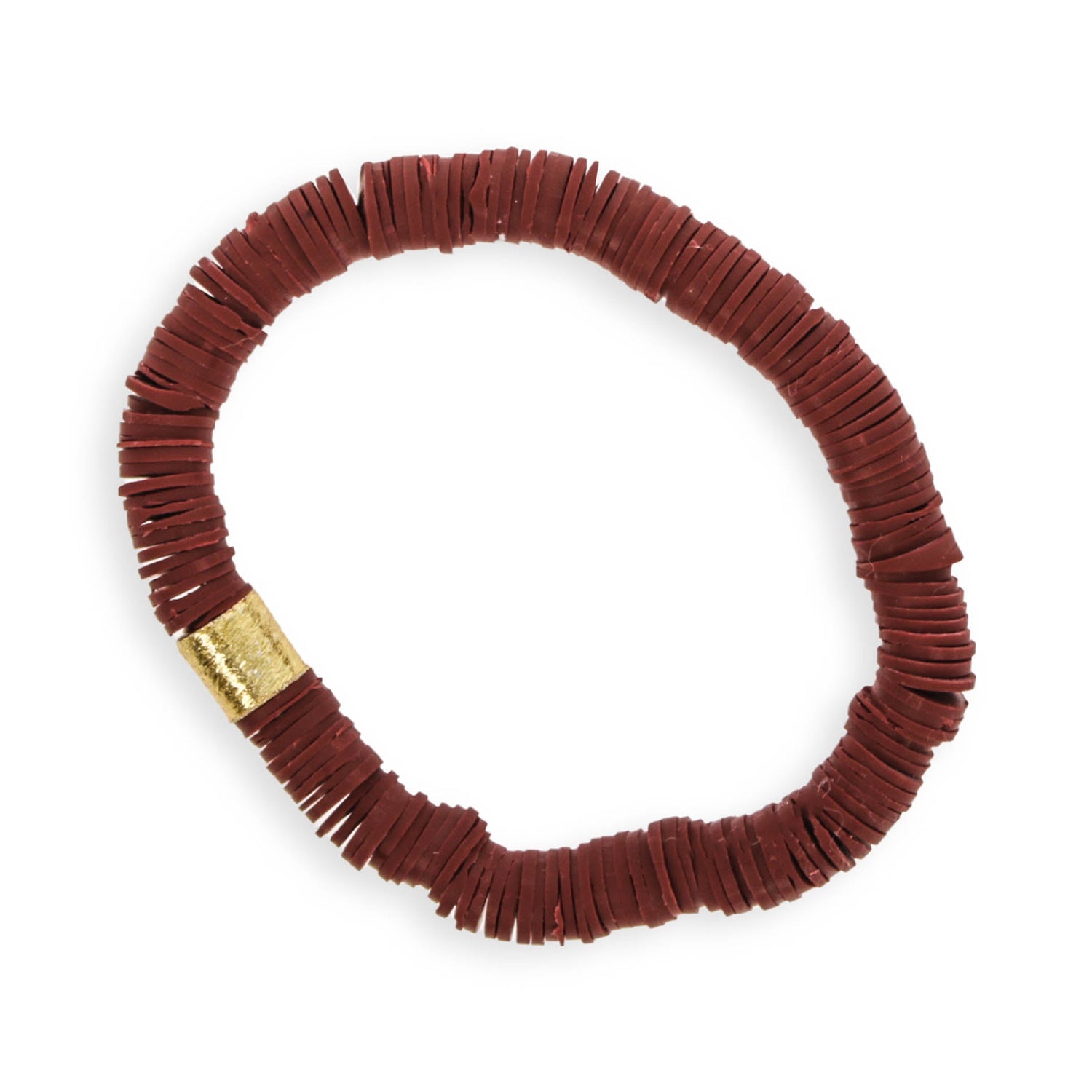 Maroon and White Bar Bracelet Set