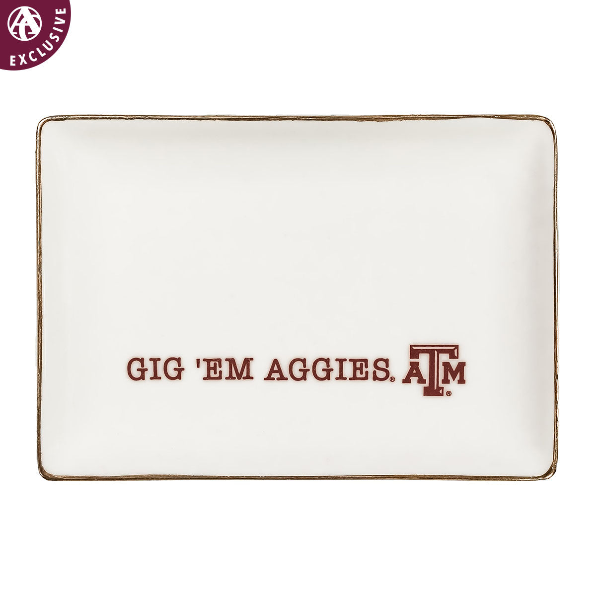 Texas A&M Gig' Em Aggies Ring Dish