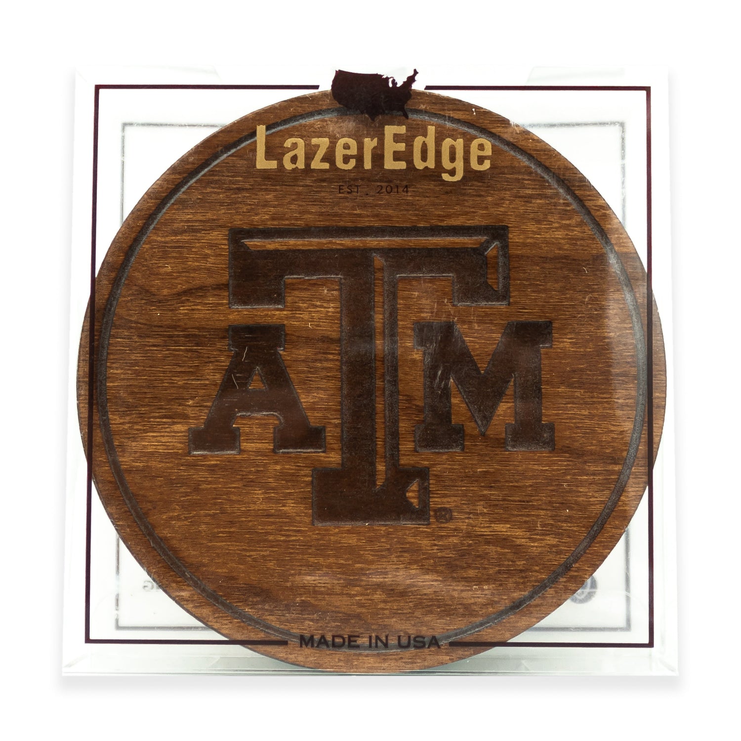 Texas A&M Beveled Logo Coasters