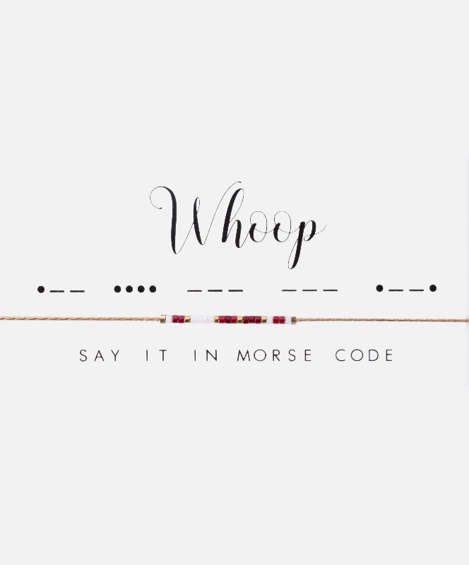 Whoop Morse Code Necklace