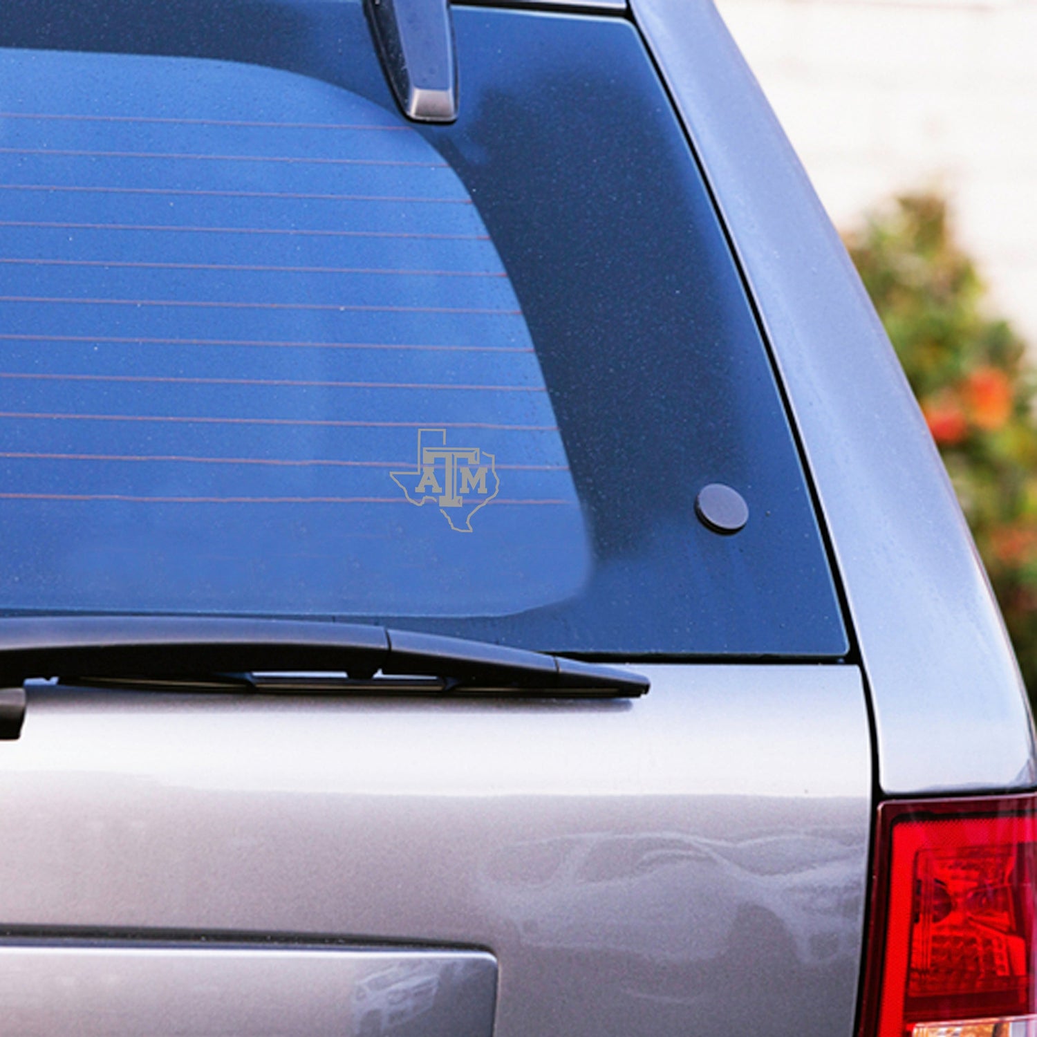 Texas A&M Lone Star Bevel Brushed Chrome 3" Car Decal