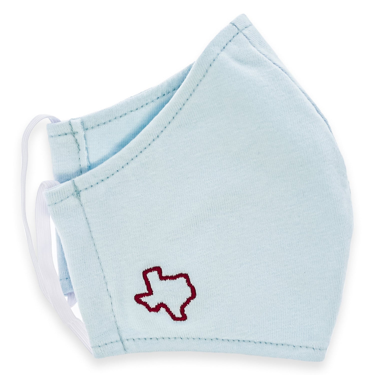 Sky Blue Embroidered Texas Mask
