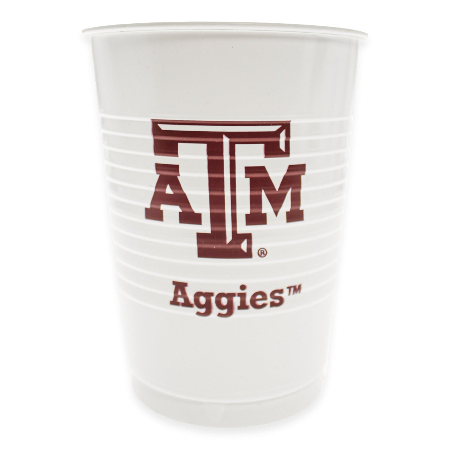 Texas A&M Aggie Disposable Plastic 14Oz Cups 8Ct