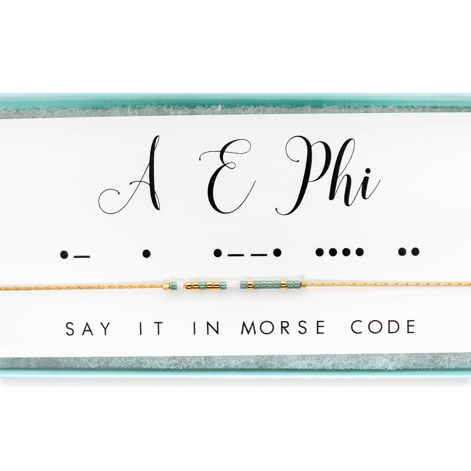 Alpha Epsilon Phi Morse Code Necklace