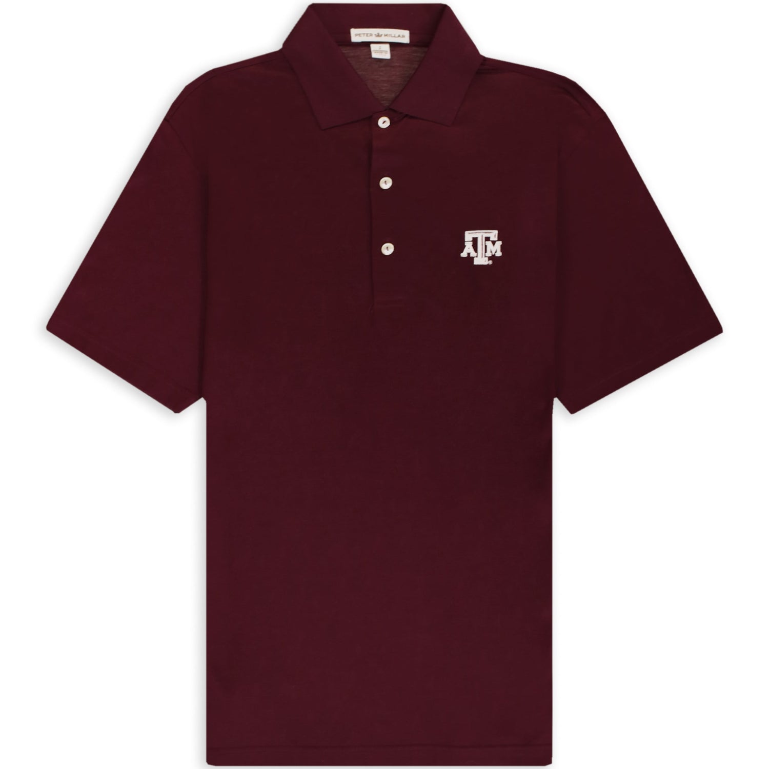 Texas A&M Peter Millar Solid Maroon Lisle Polo
