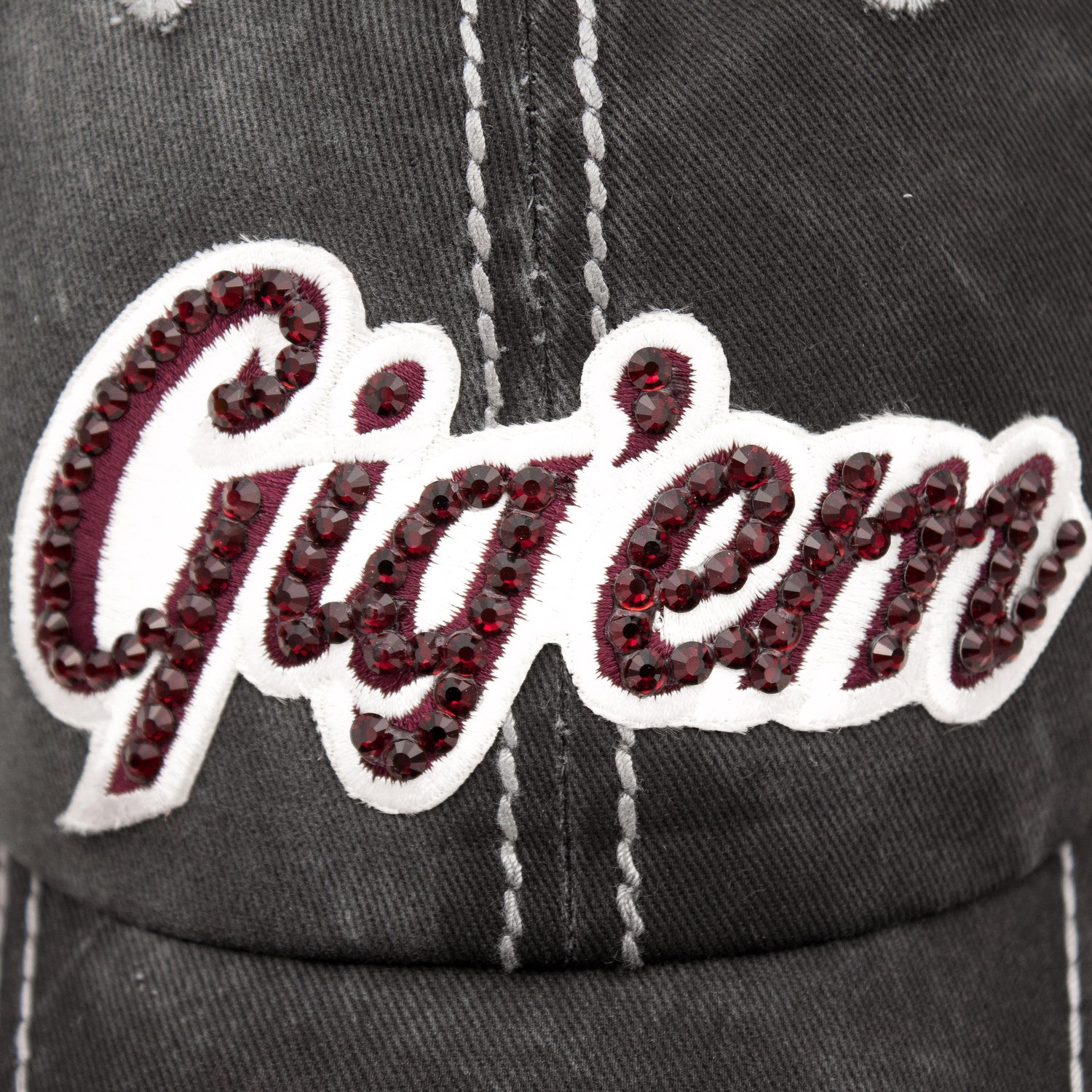 Maroon Gig 'Em Women'S Grey Mesh Hat