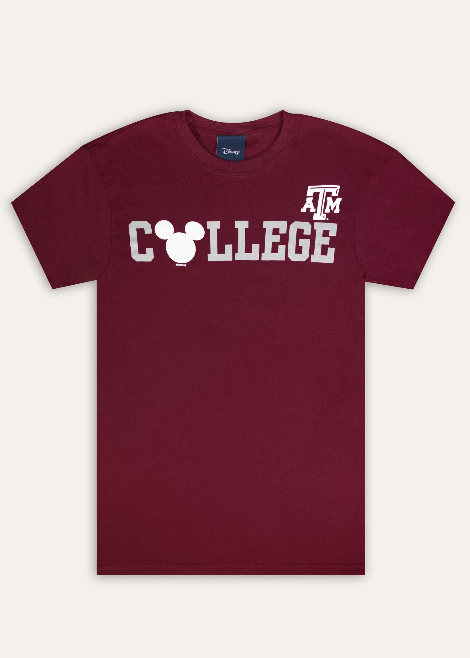 Texas A&M College Mickey Silhouette T-Shirt