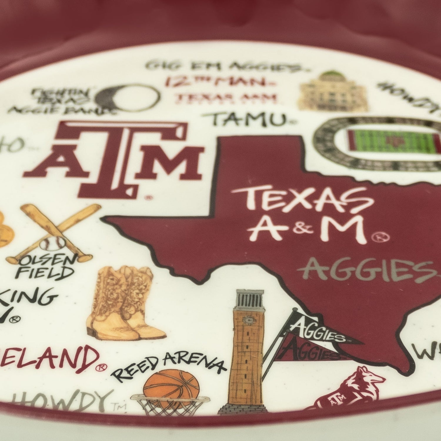 Texas A&M 13.5" Plastic Collage Bowl