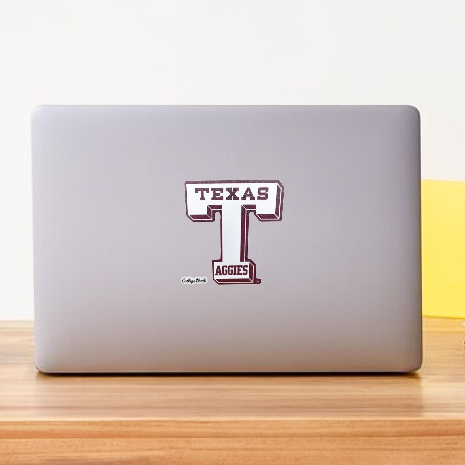 Texas A&M Aggies White Vault-T Decal