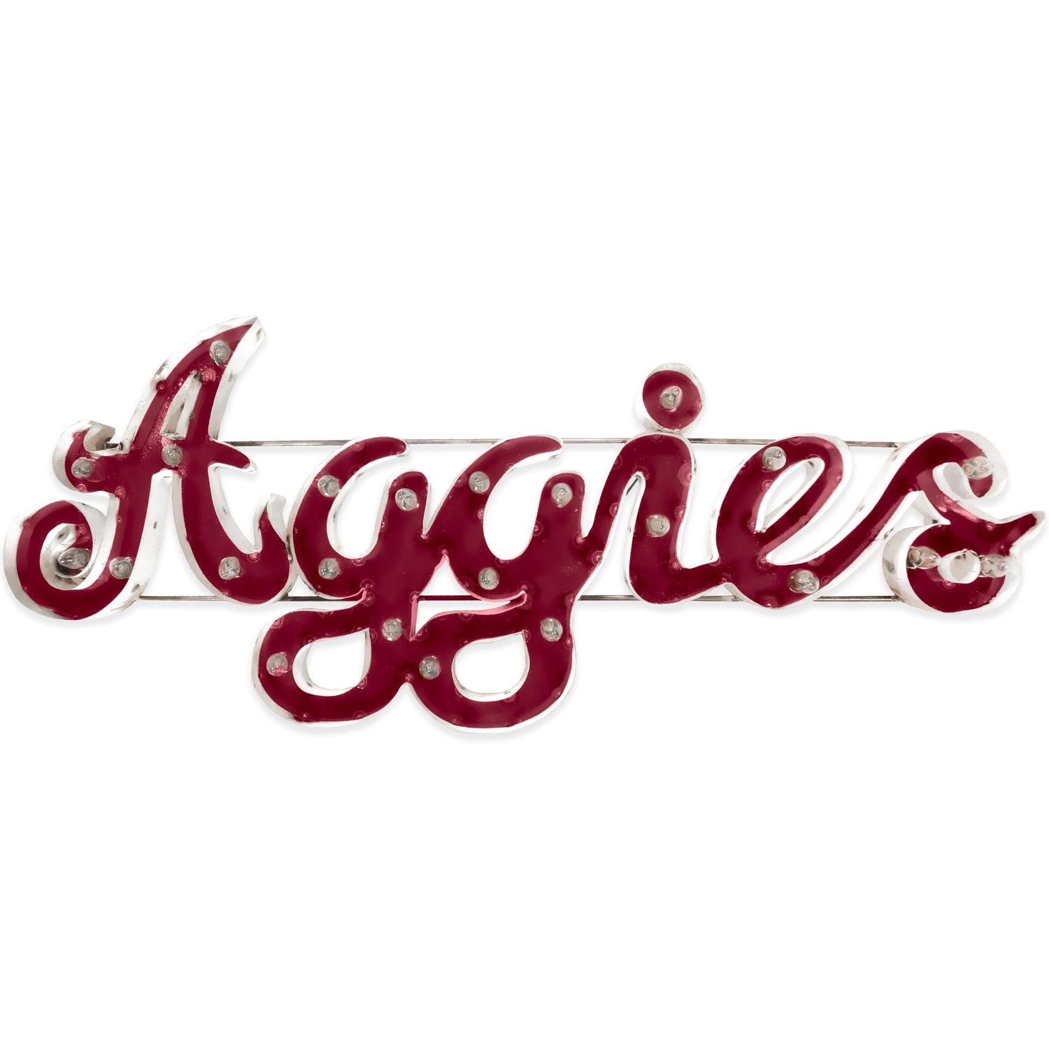 Texas A&M Aggies Metal Sign With Lights