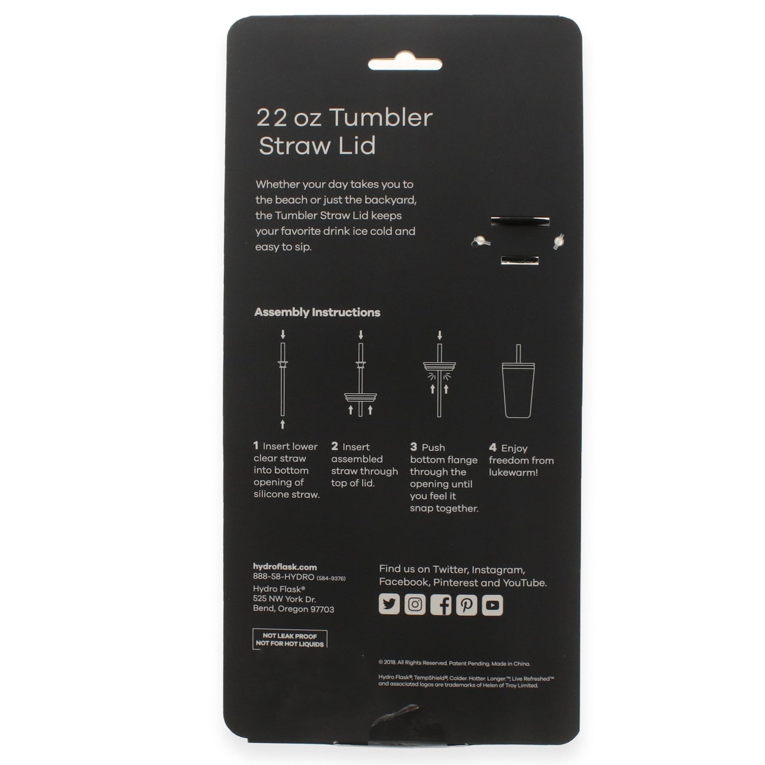Hydro Flask 22Oz Tumbler Lid Straw