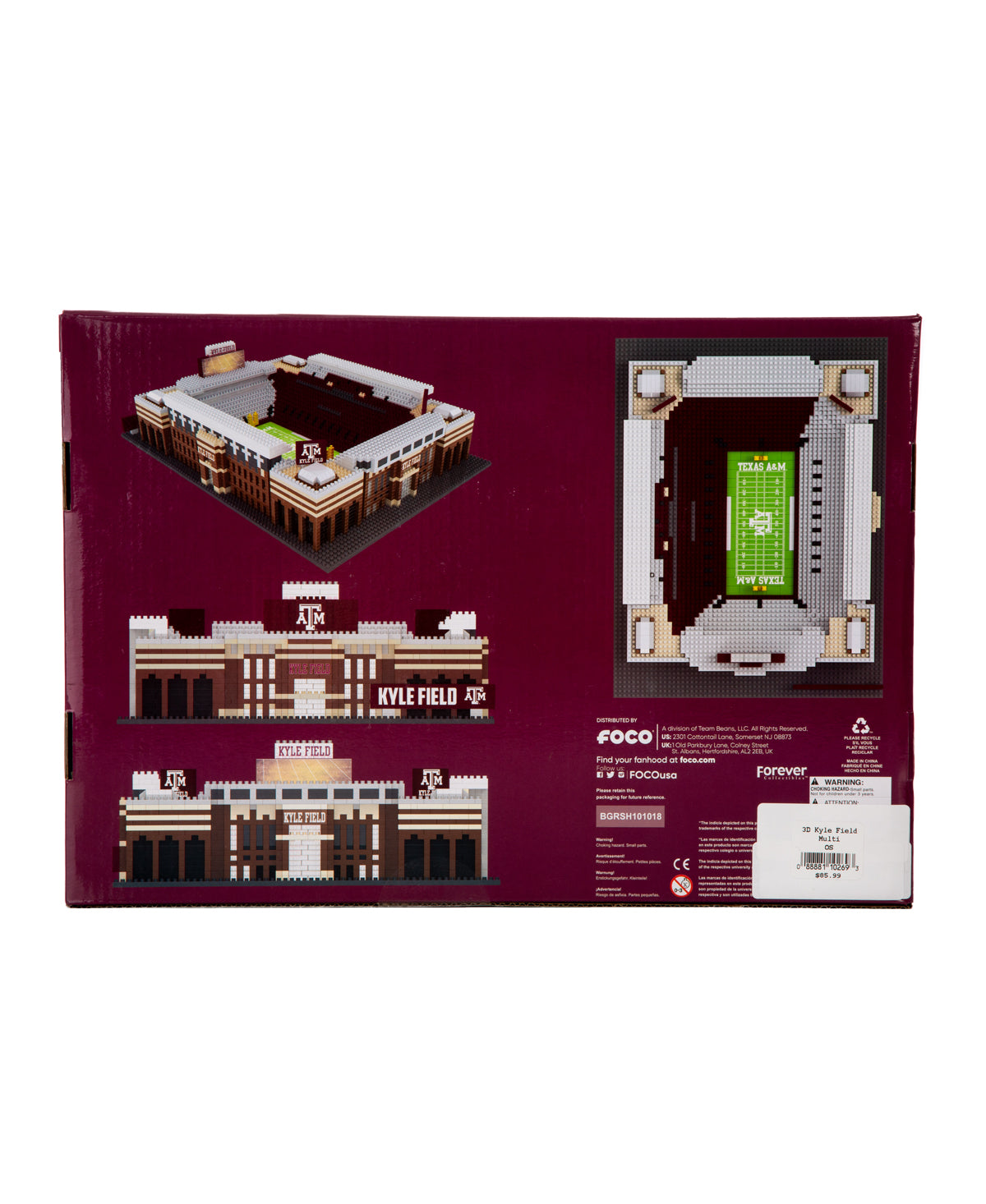 Texas A&M Kyle Field 3D Lego Set