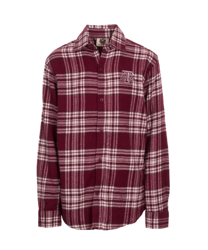 Wes & Willy Texas A&M Plaid Long Sleeve