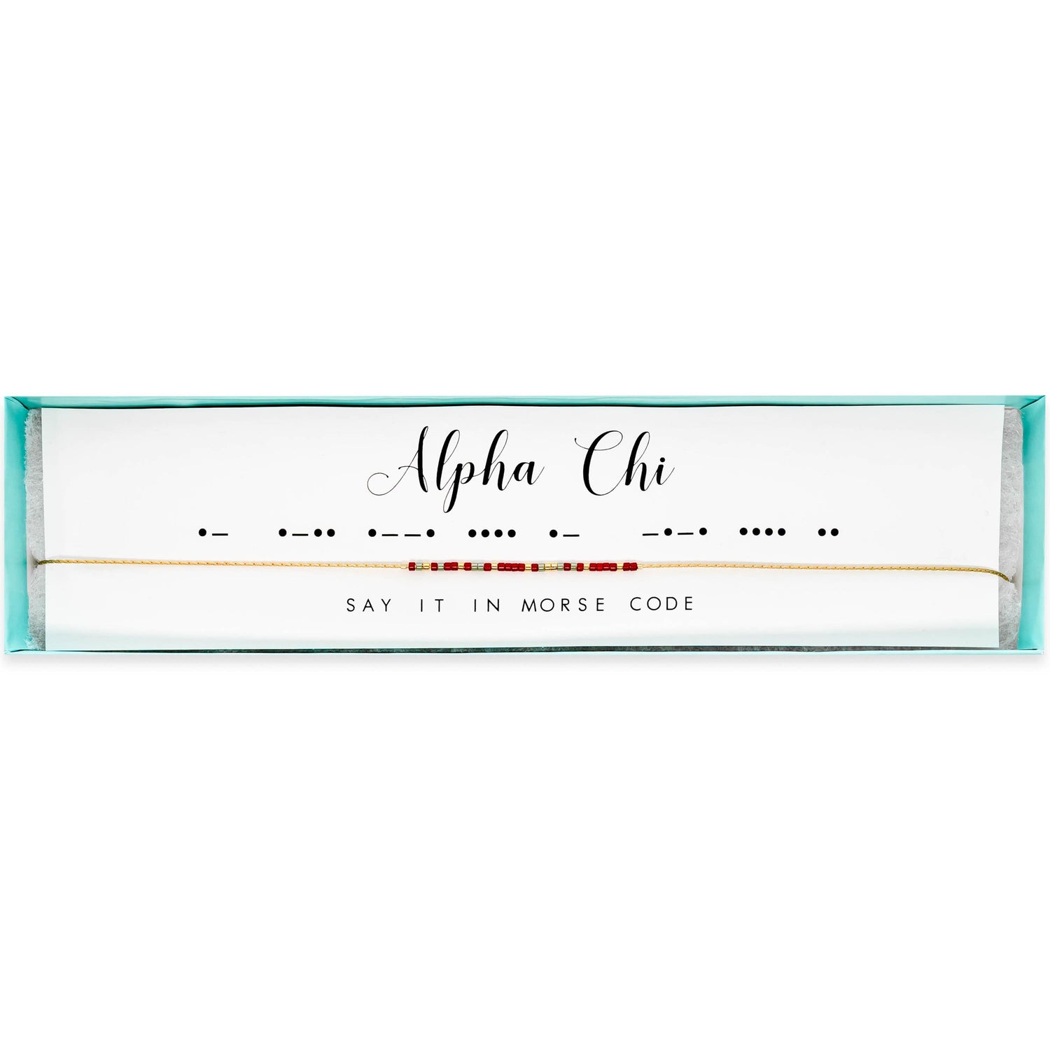 Alpha Chi OmegA&Morse Code Necklace