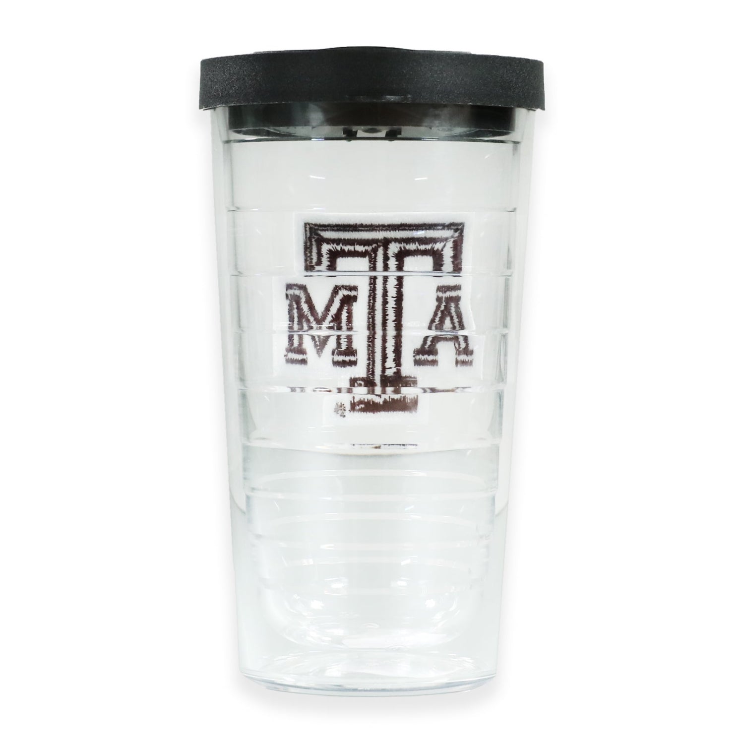 Texas A&M Embroidered Clear Plastic Tumbler 16 Oz