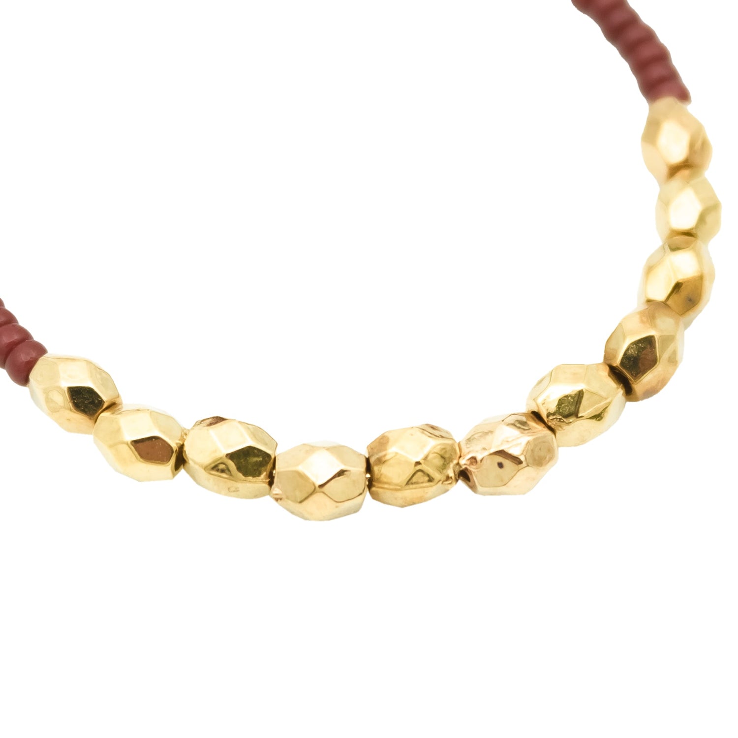 Maroon & Gold Teardrop Earrings
