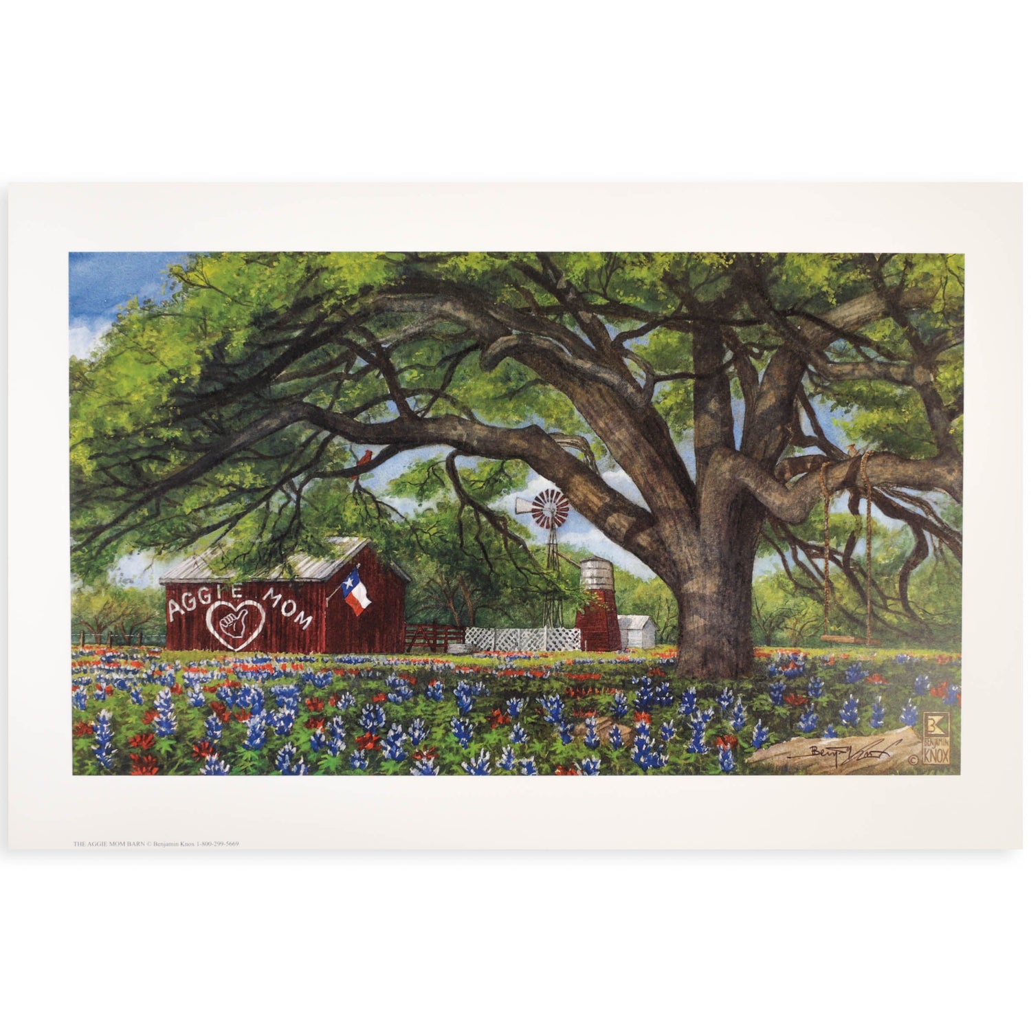 Texas A&M Benjamin Knox Aggie Mom Barn Print