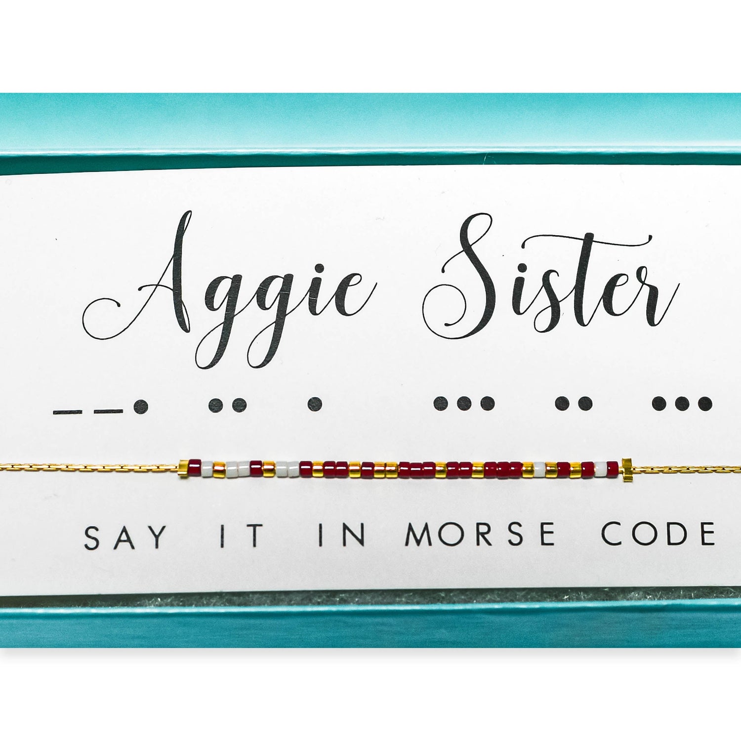 Texas A&M Aggie Sister Morse Code Necklace