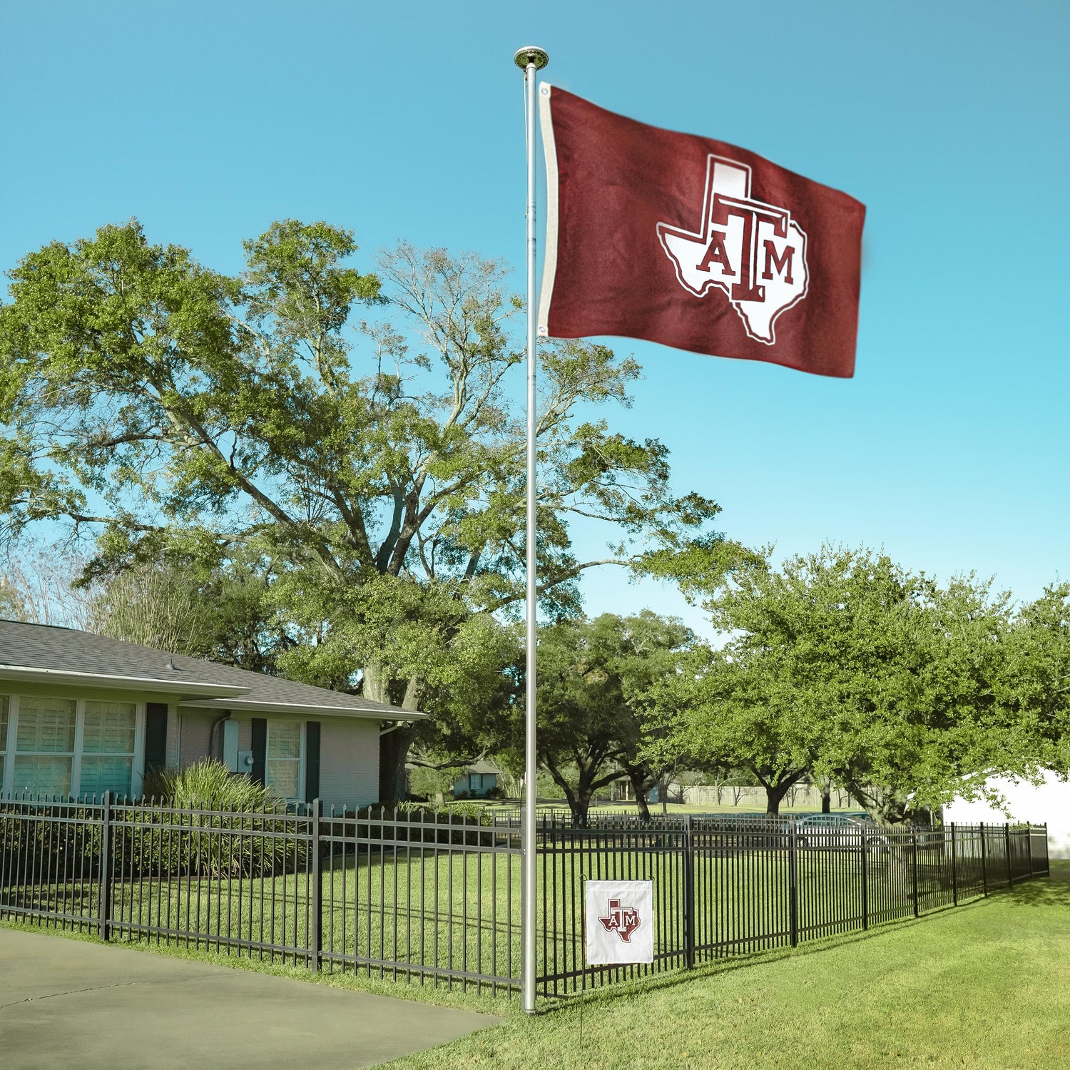 Texas A&M Maroon Lone Star Double Sided Flag 3' x 5'