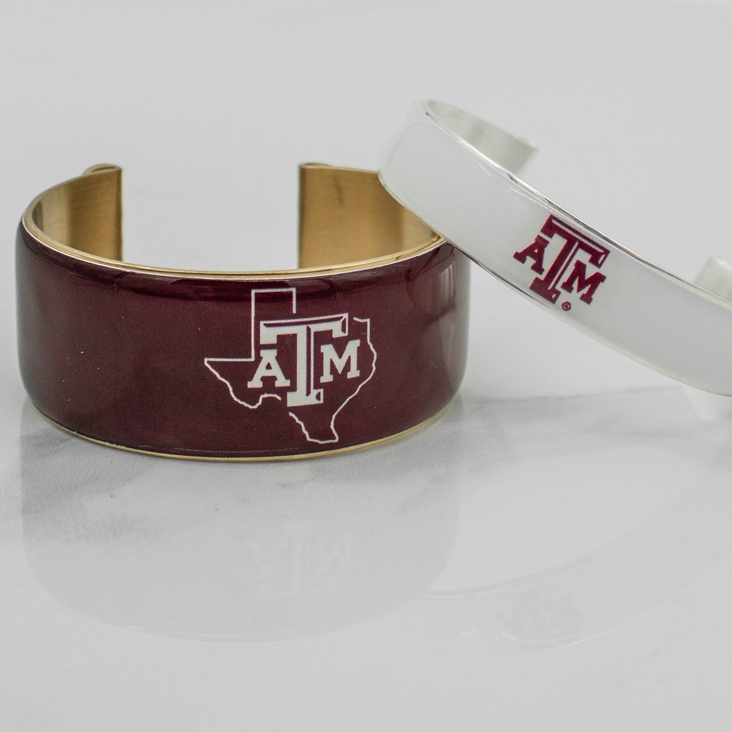 Texas A&M Art Deco Cuff Bracelet