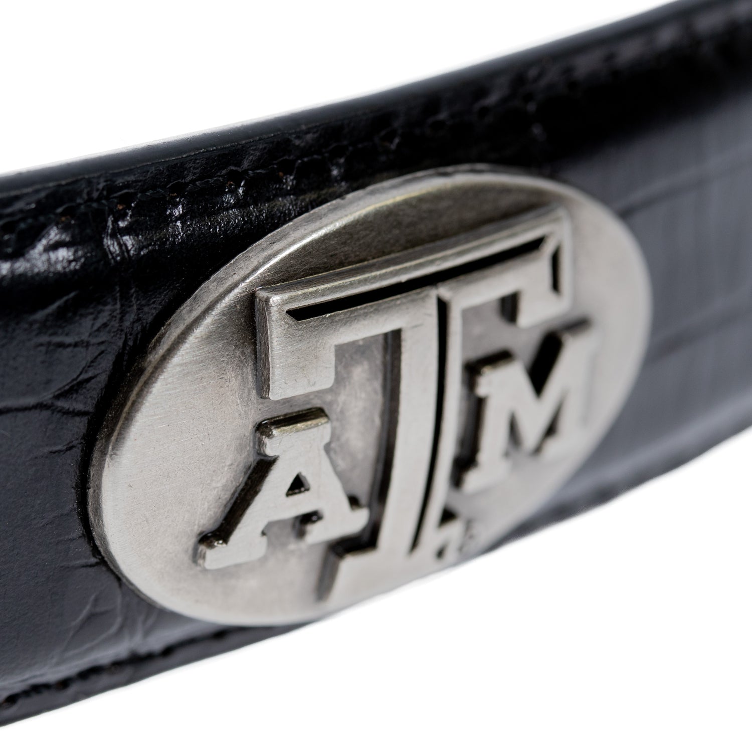 Texas A&M Zepplin Crocodile Concho Black Belt