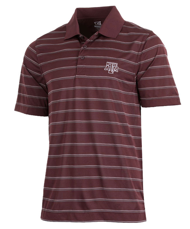Cutter & Buck Texas A&M Venture Stripe Polo
