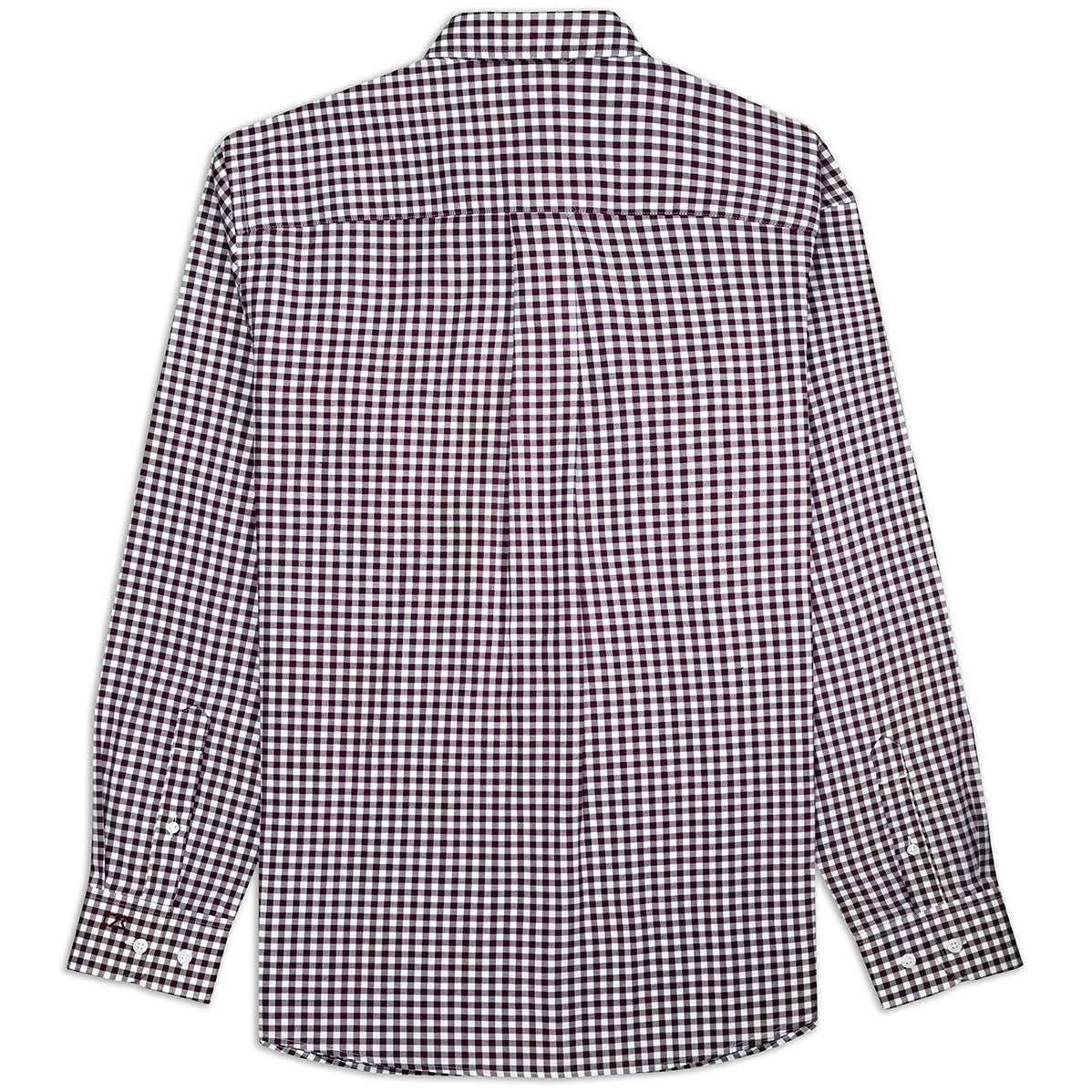 Texas A&M Cutter & Buck Long Sleeve Gingham Button Down