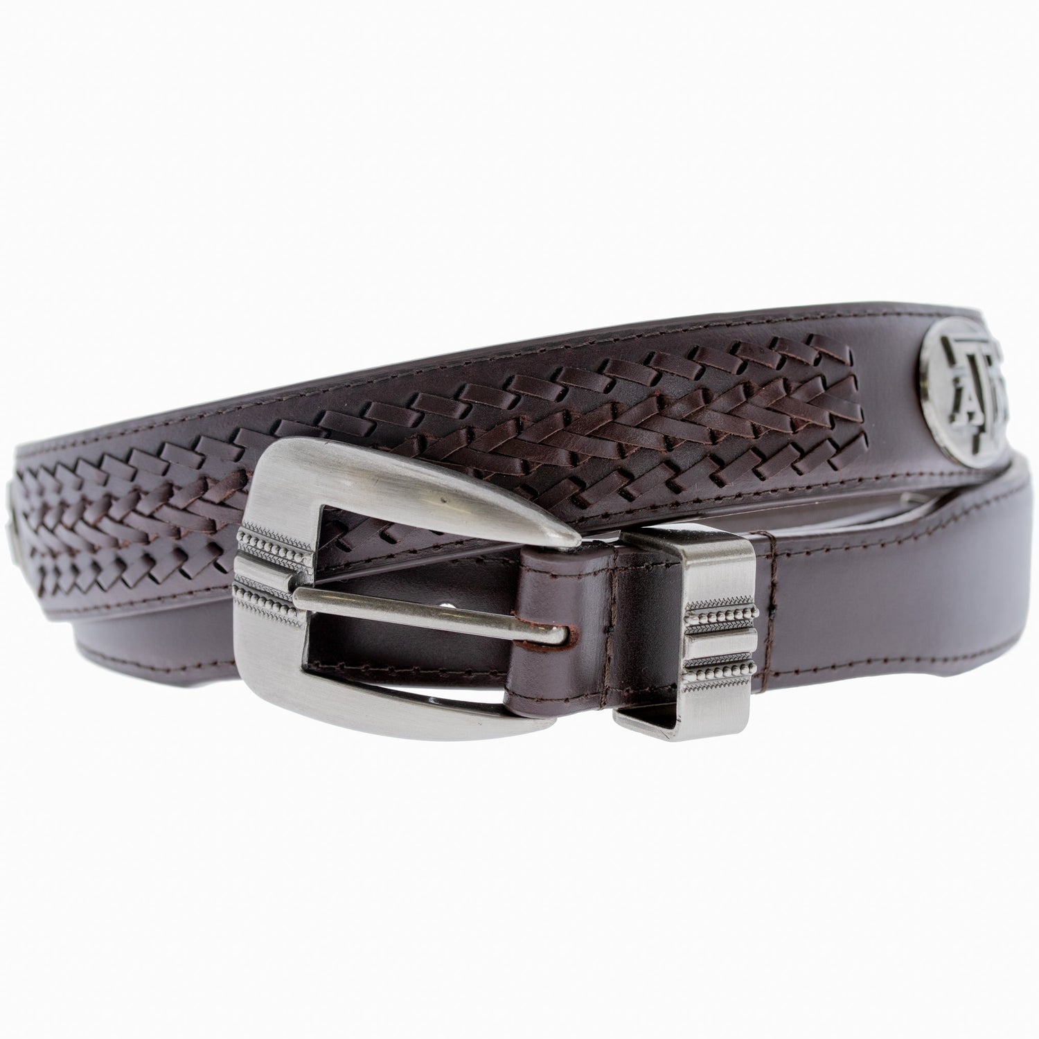 Texas A&M Zepplin Braided Concho Belt