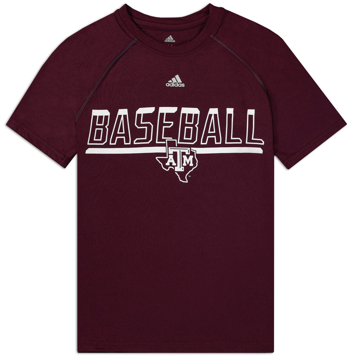 Texas A&M Adidas Youth Safe At Home Baseball Tee