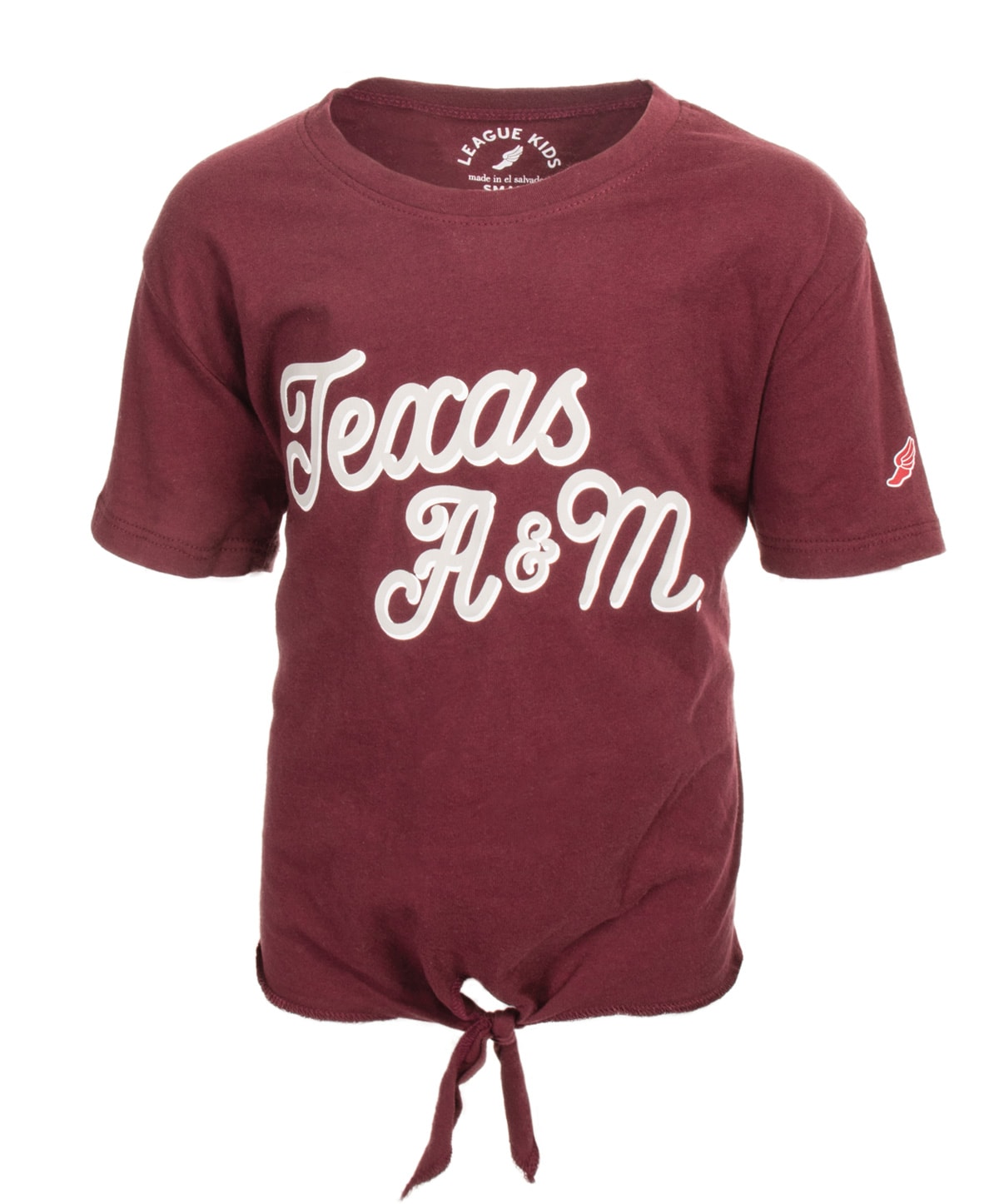 Texas A&M League Girls Tie Front Tee
