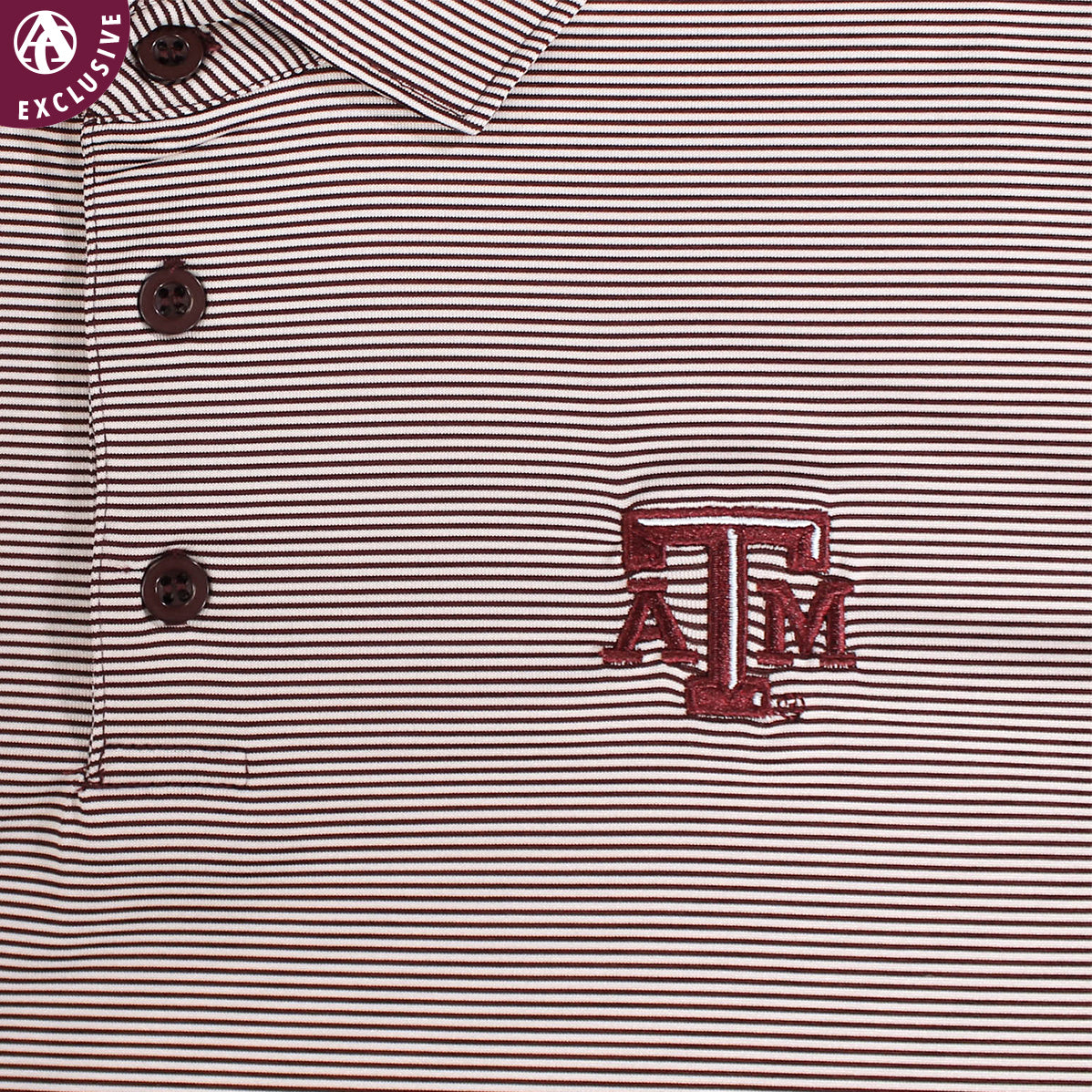 Texas A&M Micro Stripe Polo