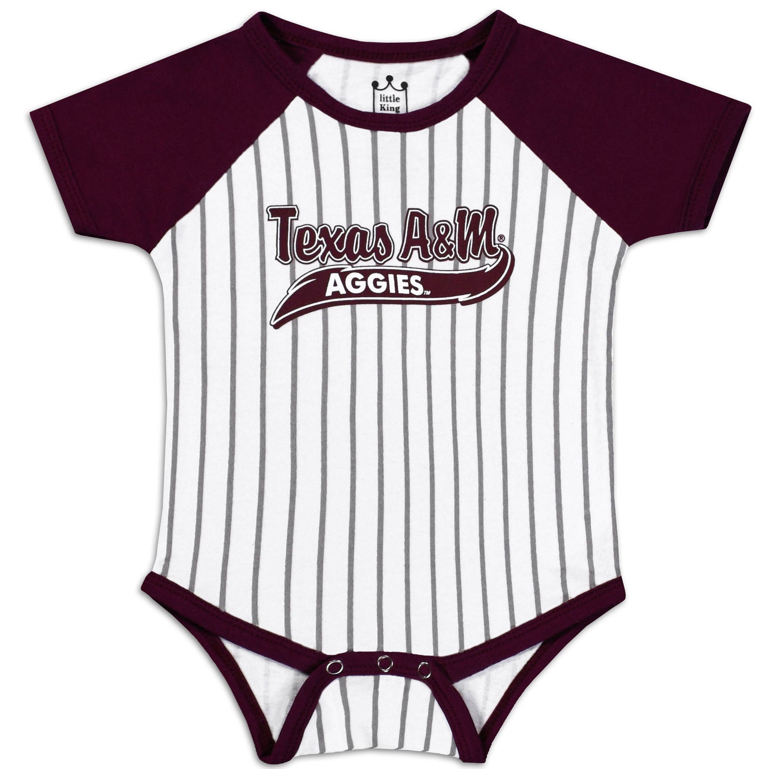 Texas A&M Aggies Infant Baseball Stripe Onesie