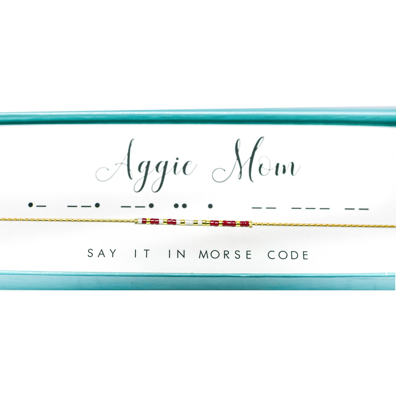 Texas A&M Aggie Mom Morse Code Necklace