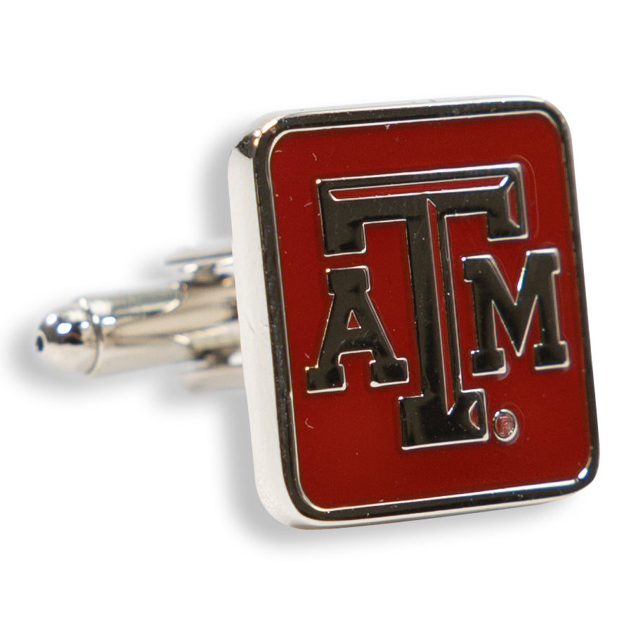 Texas A&M Maroon Beveled Cuff Links