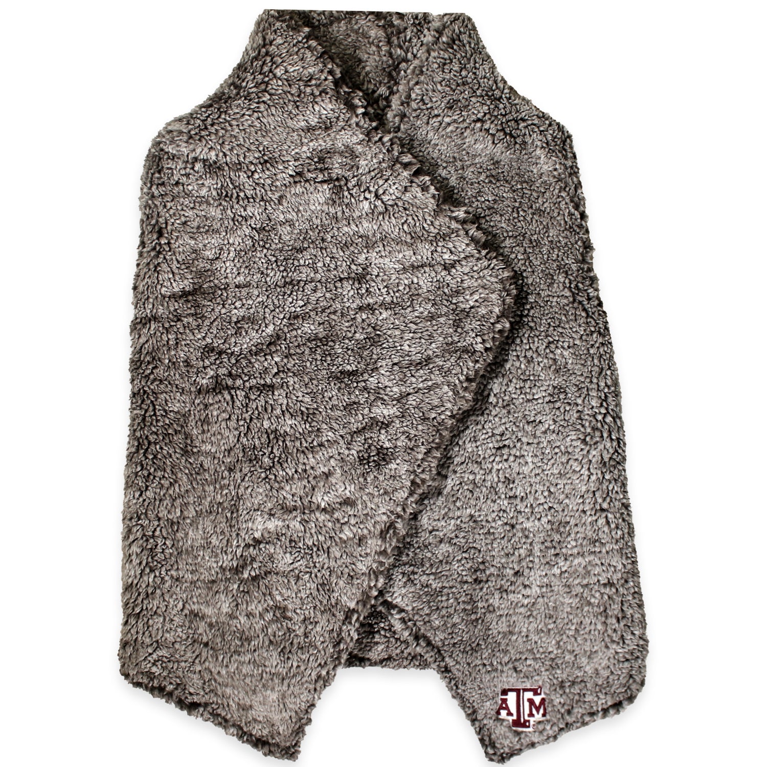 Texas A&M Heathered Sherpa Draped Vest