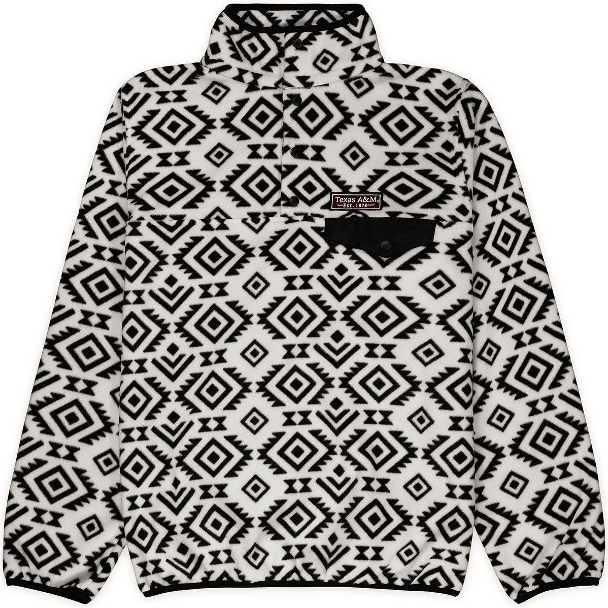 Texas A&M Patterned Snap Placket Fleece
