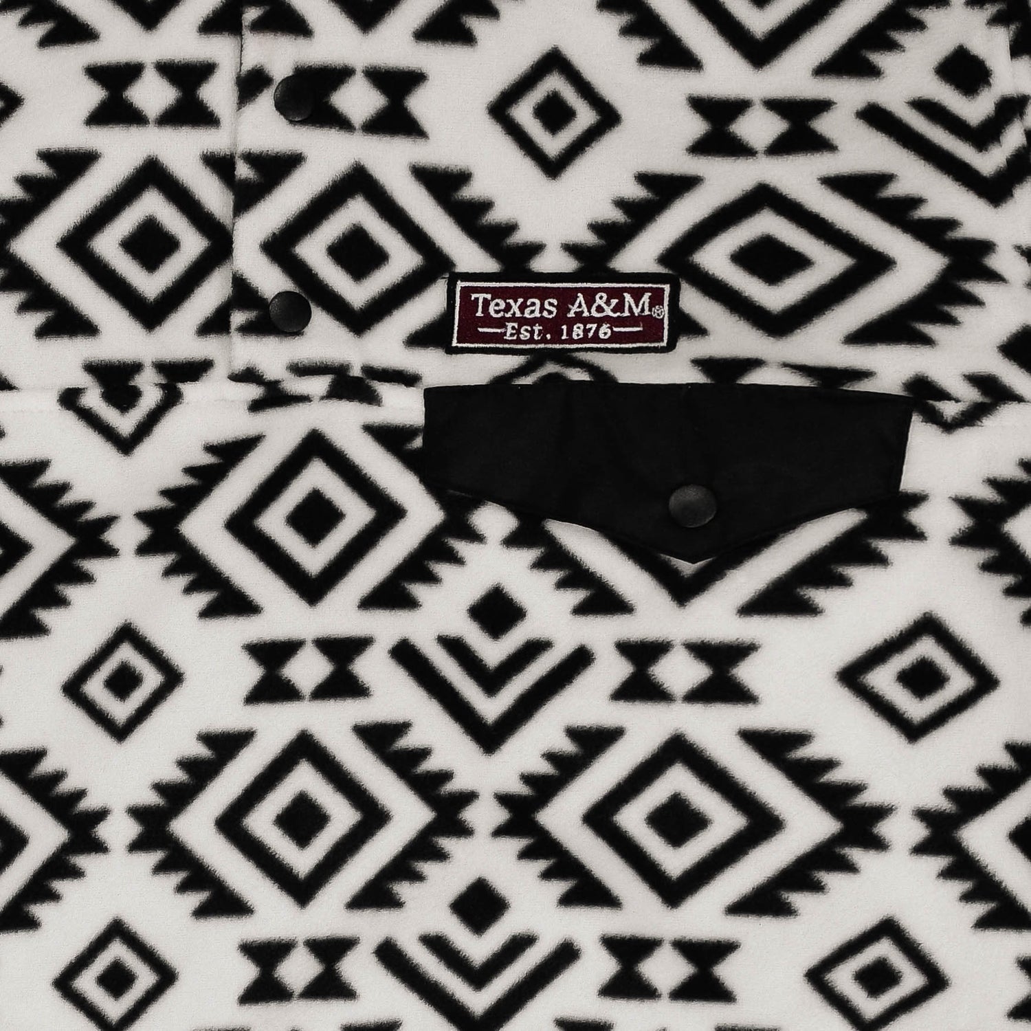 Texas A&M Patterned Snap Placket Fleece