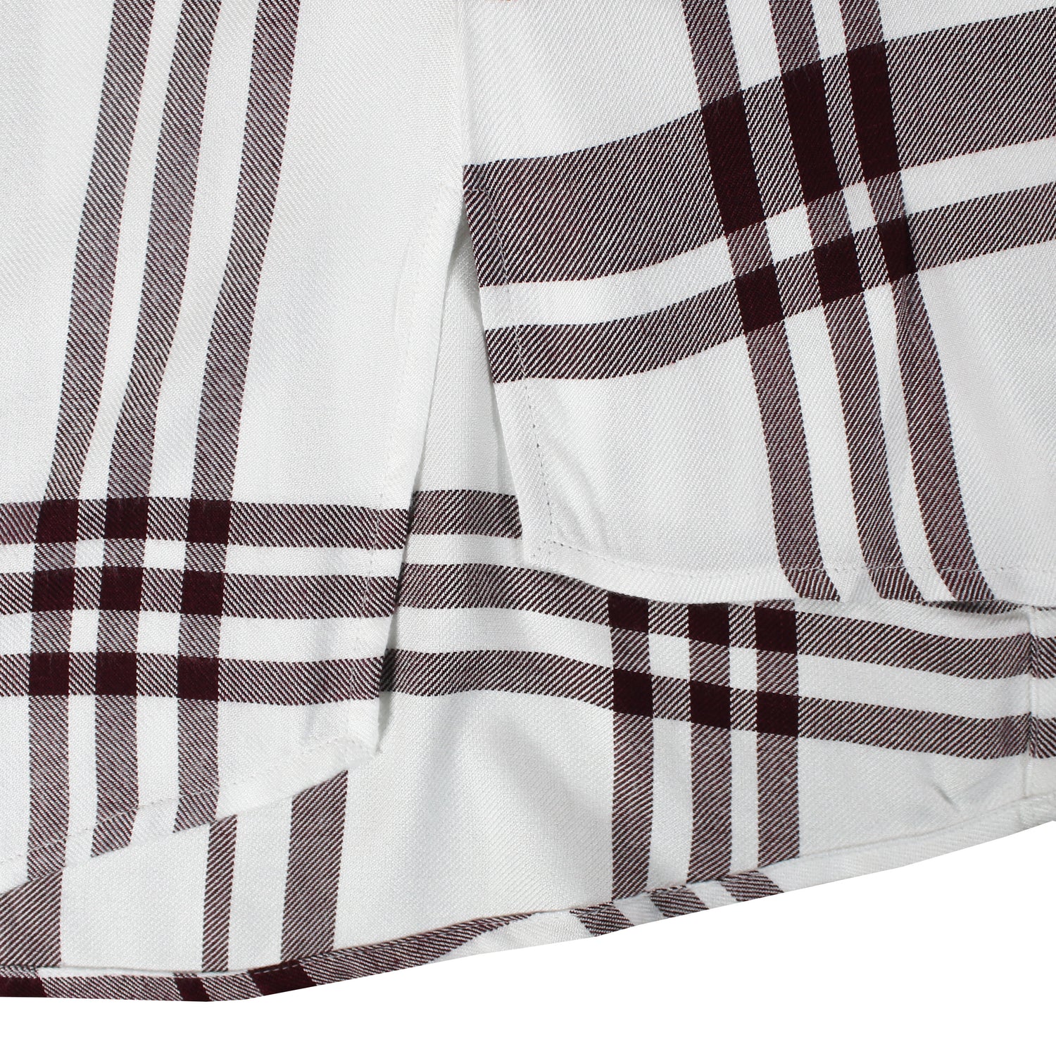 Texas A&M Women's Satin Weave Plaid Button Down