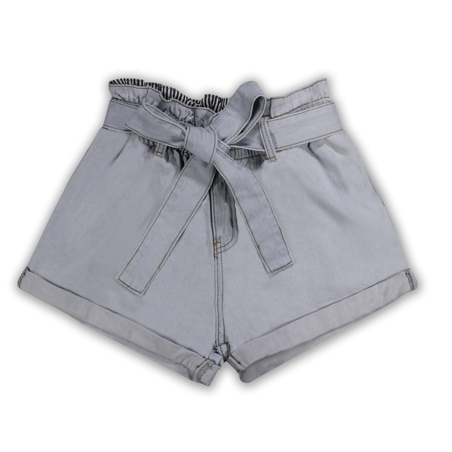 Denim Tie Shorts