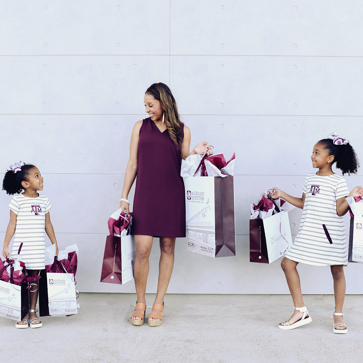 Texas A&M Toddler French Terry Stripe Dress