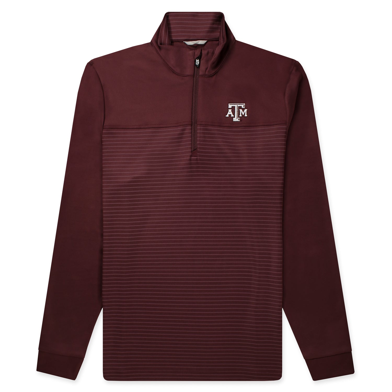 Texas A&M Cutter & Buck Traverse Stripe Half Zip