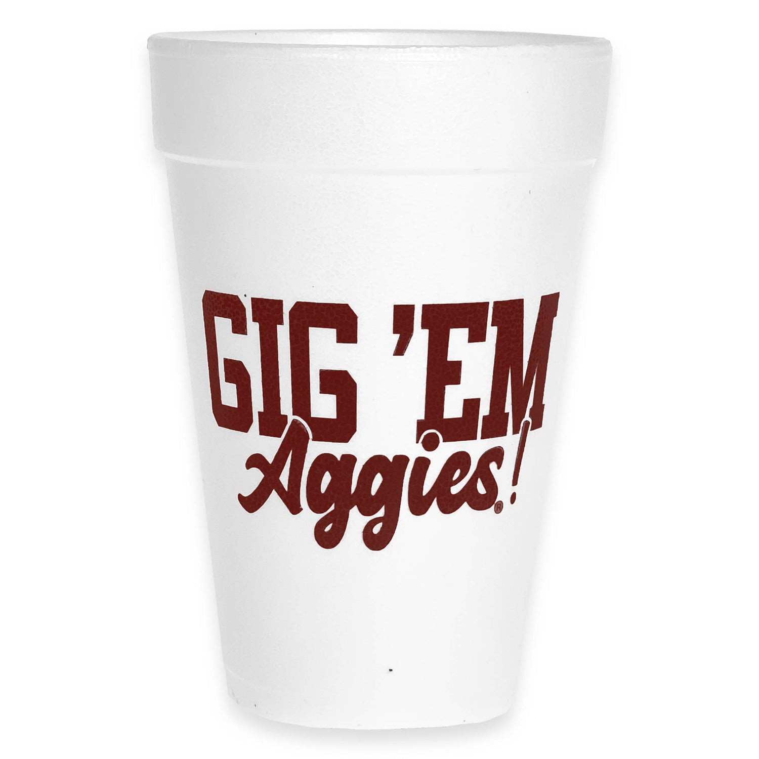 Texas A&M Gig' Em Aggies Foam Cup Pack