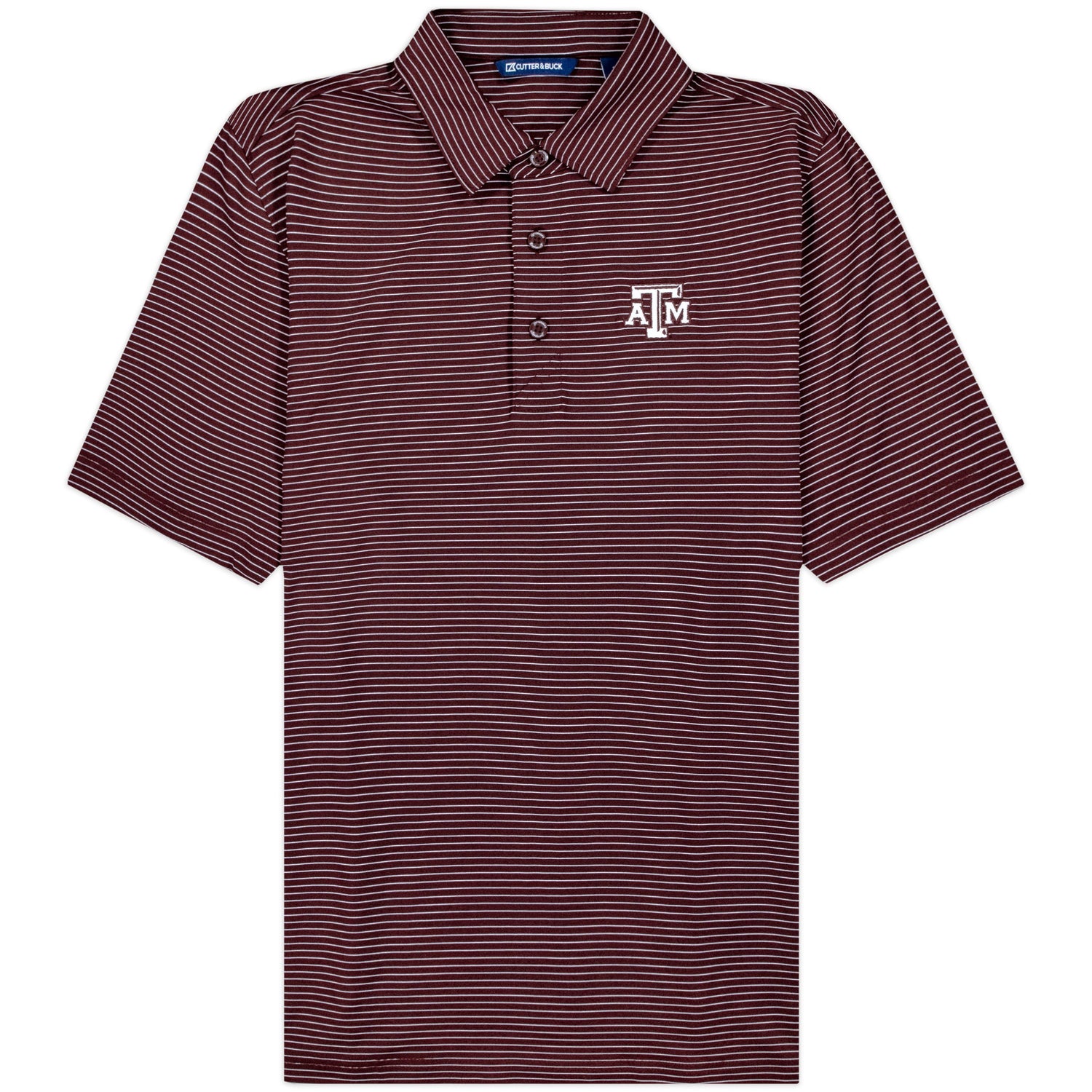 Texas A&M Cutter & Buck Forge Pencil Stripe Polo