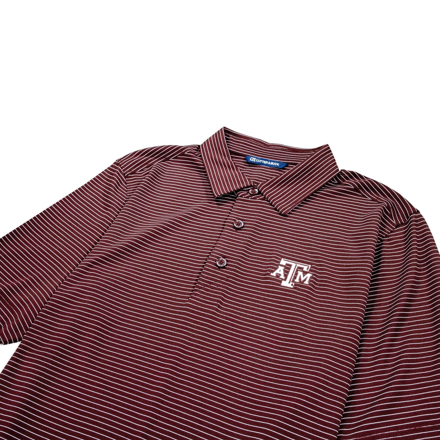 Texas A&M Cutter & Buck Forge Pencil Stripe Polo