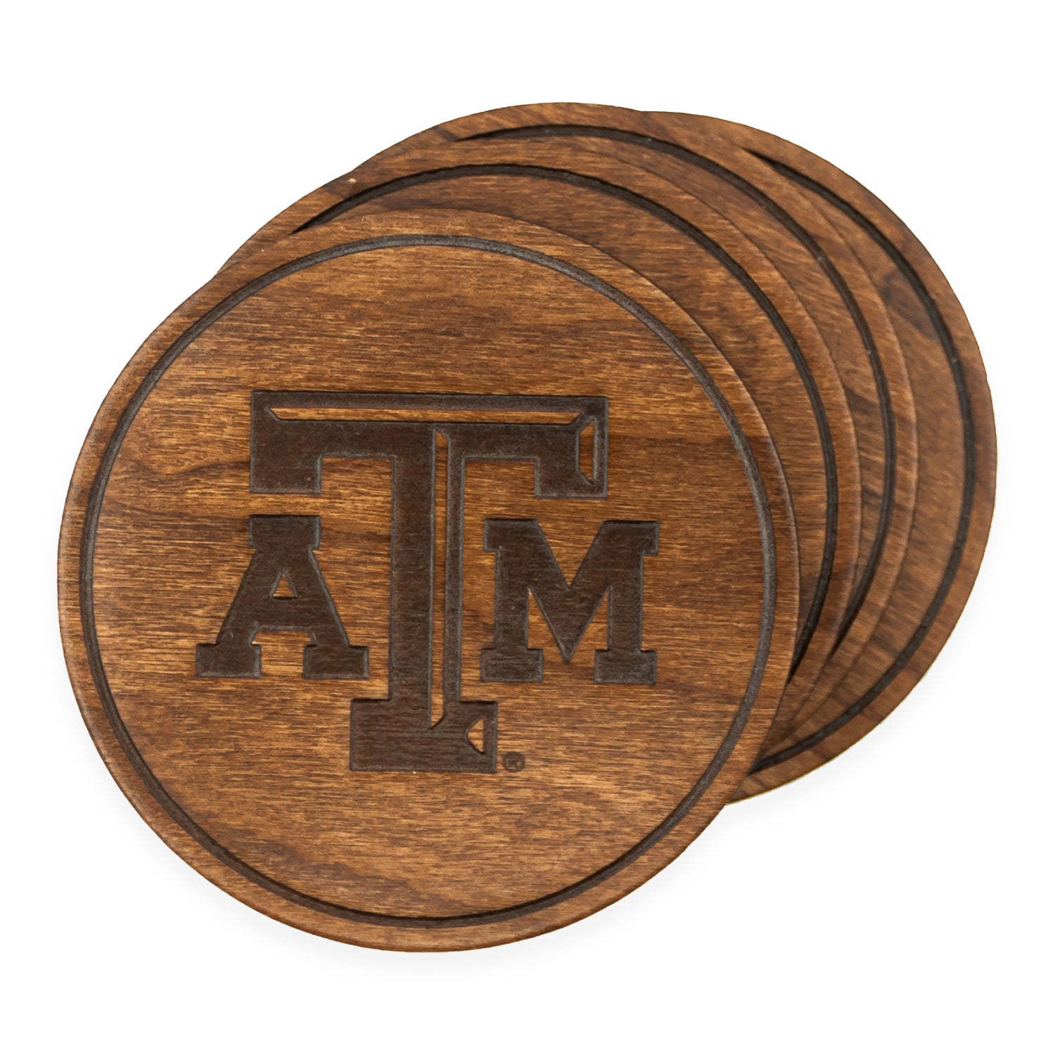 Texas A&M Beveled Logo Coasters