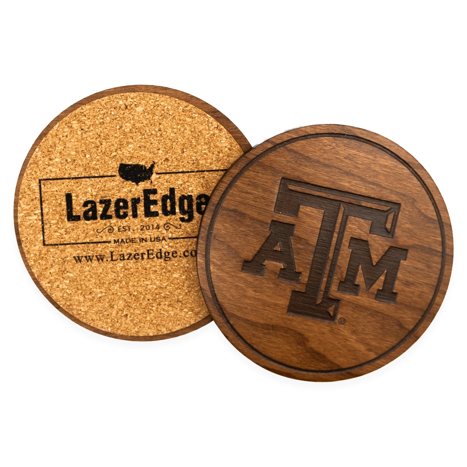 Texas A&M Beveled Logo Coasters