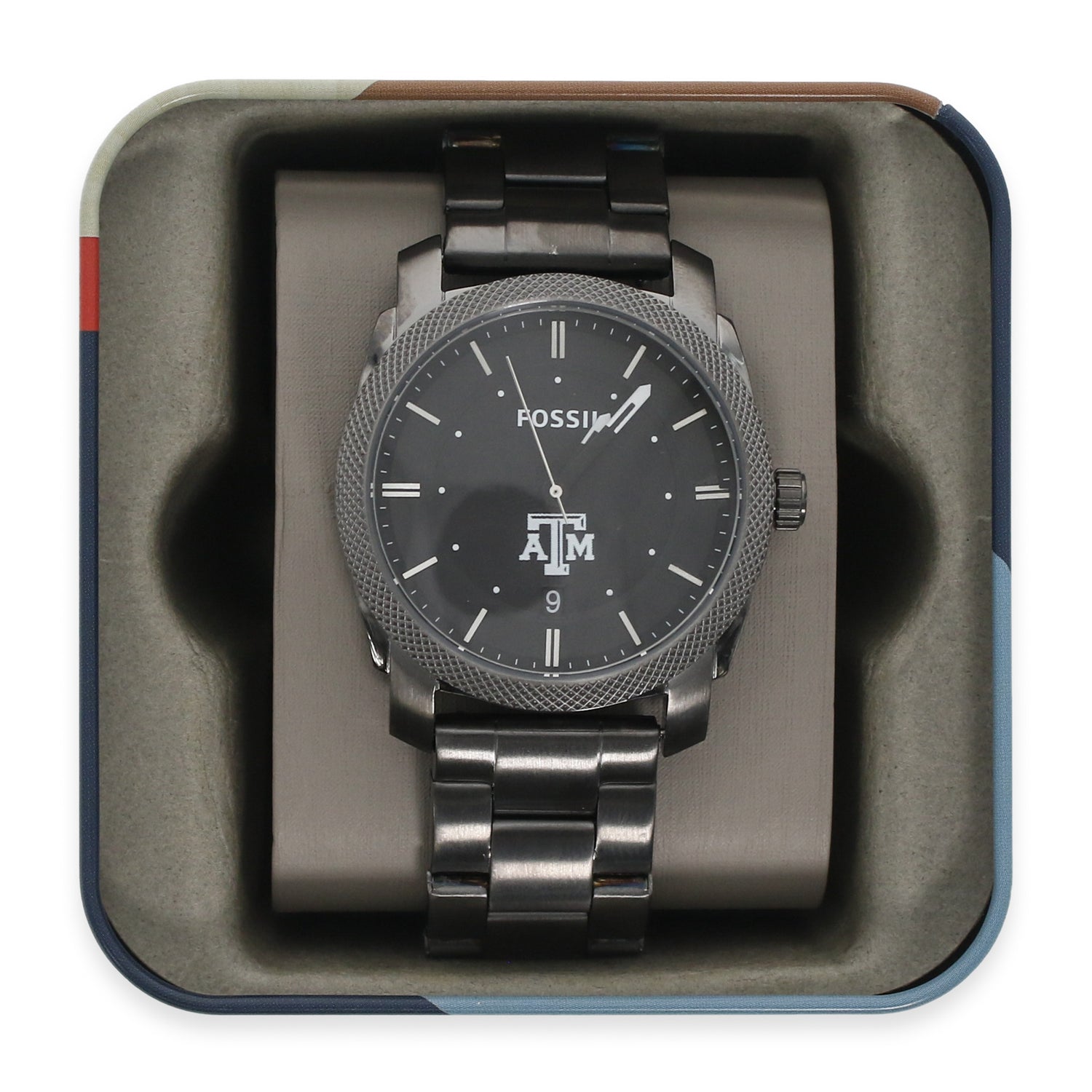 Texas A&M Fossil Men'S Stainless Steel Watch