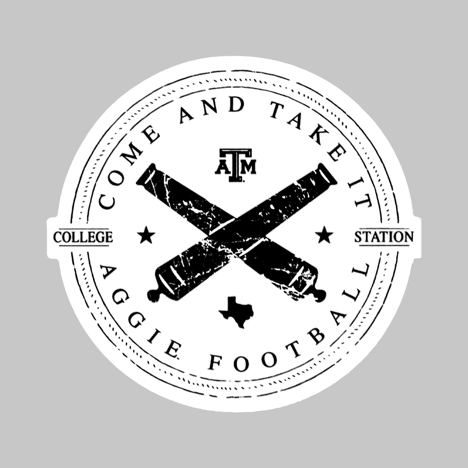 Texas A&M Come And Take It Aggie Football Dizzler Sticker