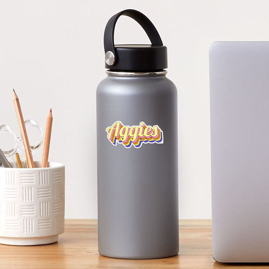 Texas A&M Cursive Layered Aggies Dizzler Sticker