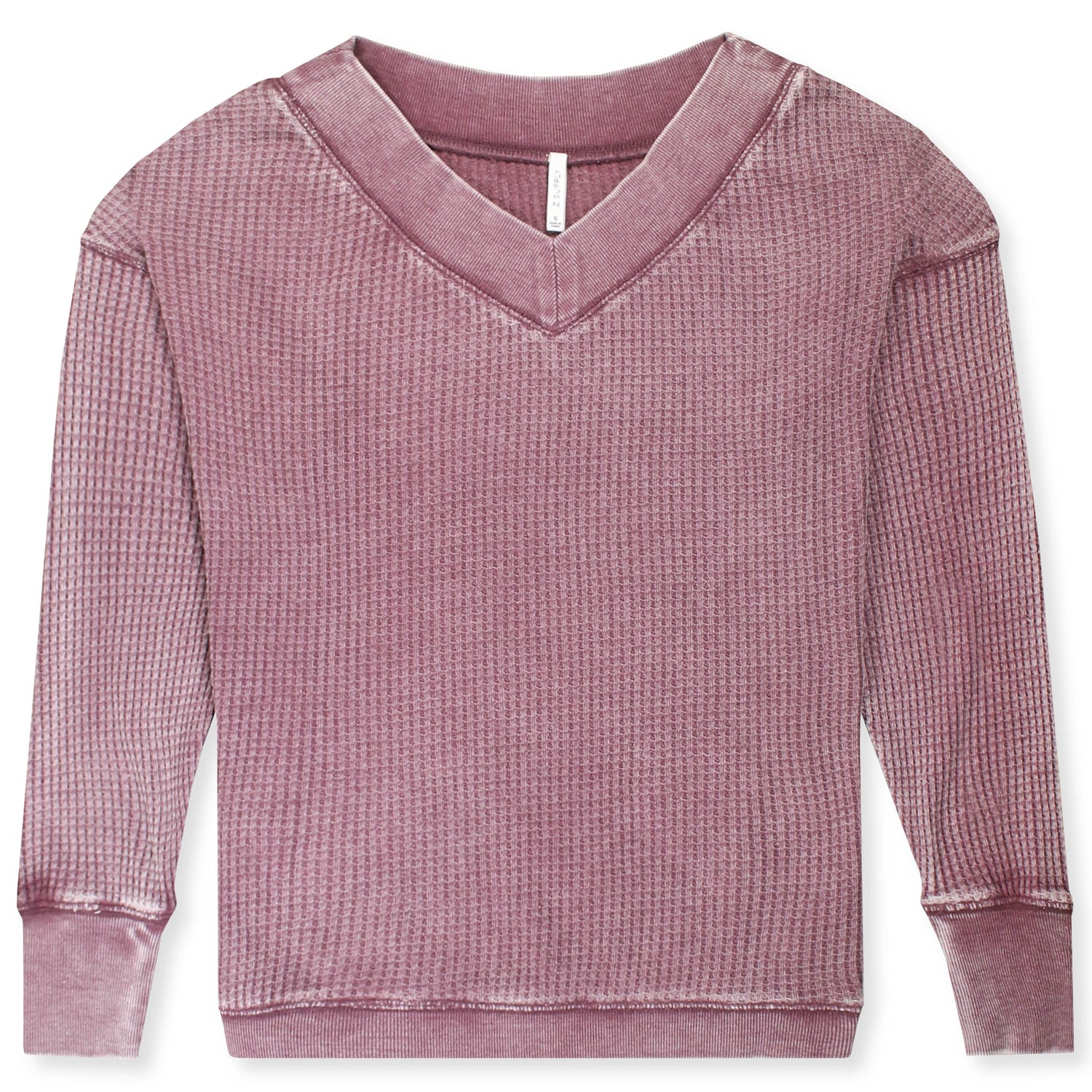 Maroon Women's Long Sleeve Emilia Thermal Top